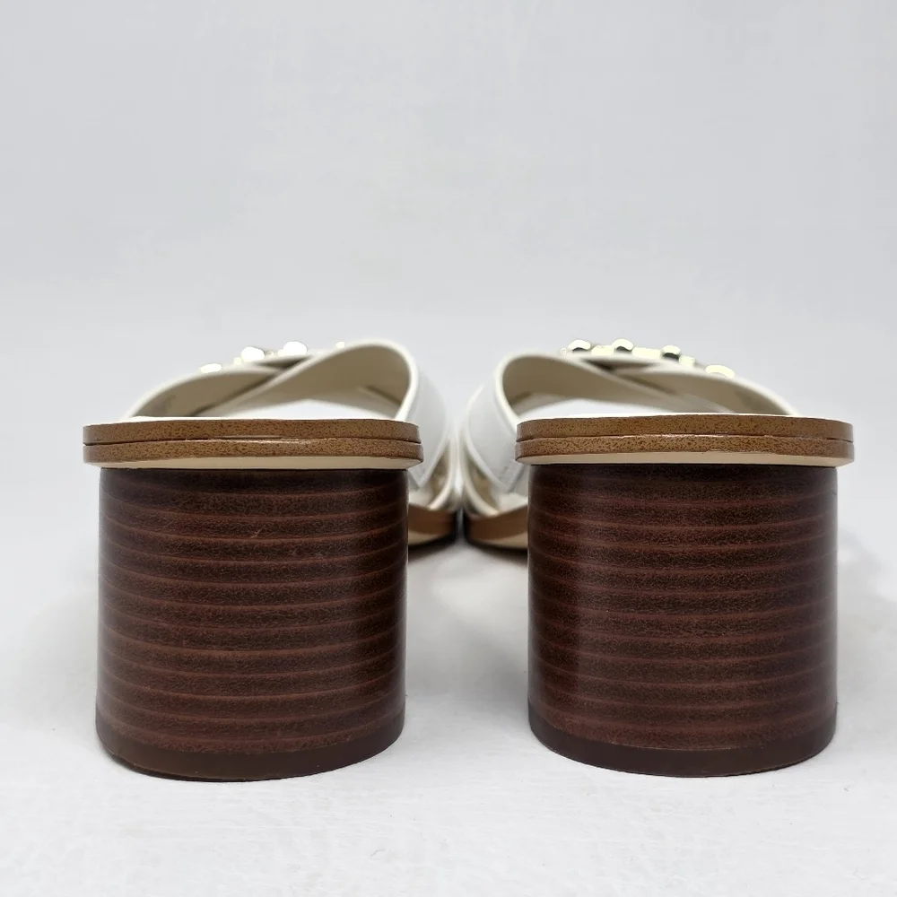 Michael Michael Kors Women's Tiffanie White Heel Sandals Size 9M New - Picture 7 of 11